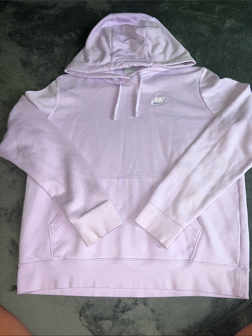 Nike Lavender Pullover Hoodie with White Embroidered Swoosh